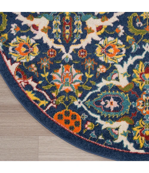 Nourison Allur Area Rug ALR03 Navy Multicolor