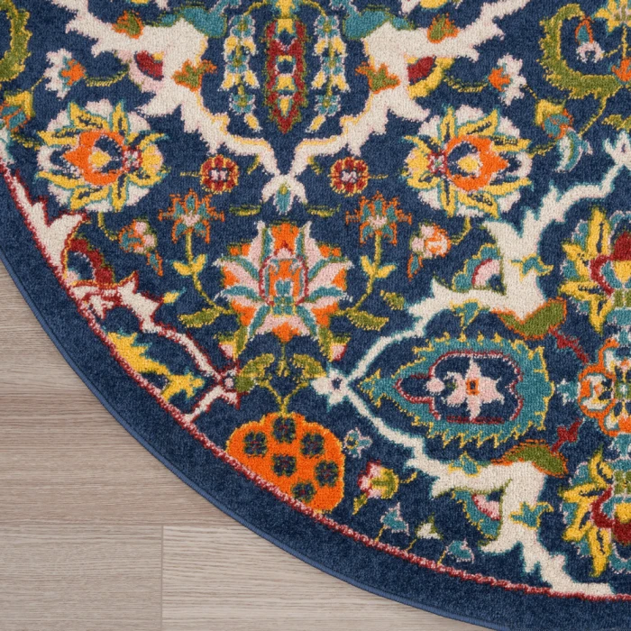 Nourison Allur Area Rug ALR03 Navy Multicolor