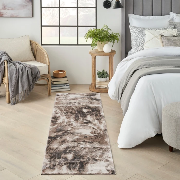 Kathy Ireland American Manor Area Rug AMR03 Iv/Mocha 2'2" x 7'6"