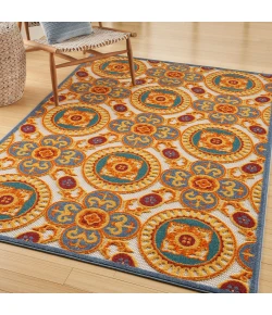 Nourison Home Aloha ALH30 Multicolor 3 ft. 6 in. X 5 ft. 6 in. Area Rug