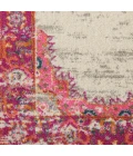 Nourison Passion Runner Area Rug PSN03-Ivory/Fuchsia