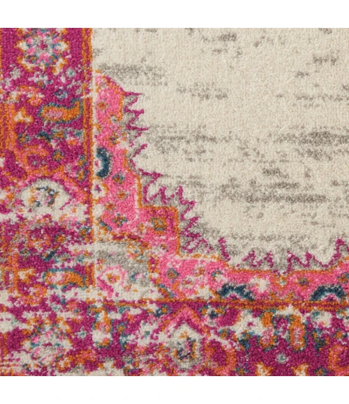 Nourison Passion Runner Area Rug PSN03-Ivory/Fuchsia