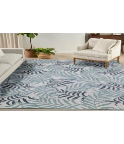 Nourison Home Garden Oasis GOA01 Blue 9 ft. X 12 ft. Area Rug
