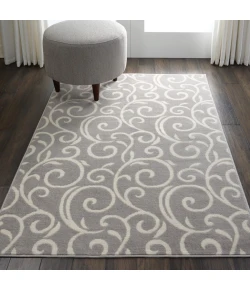 Nourison Home Grafix GRF19 Grey 3 ft. 9 in. X 5 ft. 9 in. Area Rug
