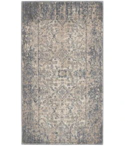 Nourison Home Moroccan Celebration KI3M1 Ivory/Slate 2 ft. 2 in. X 3 ft. 9 in. Area Rug