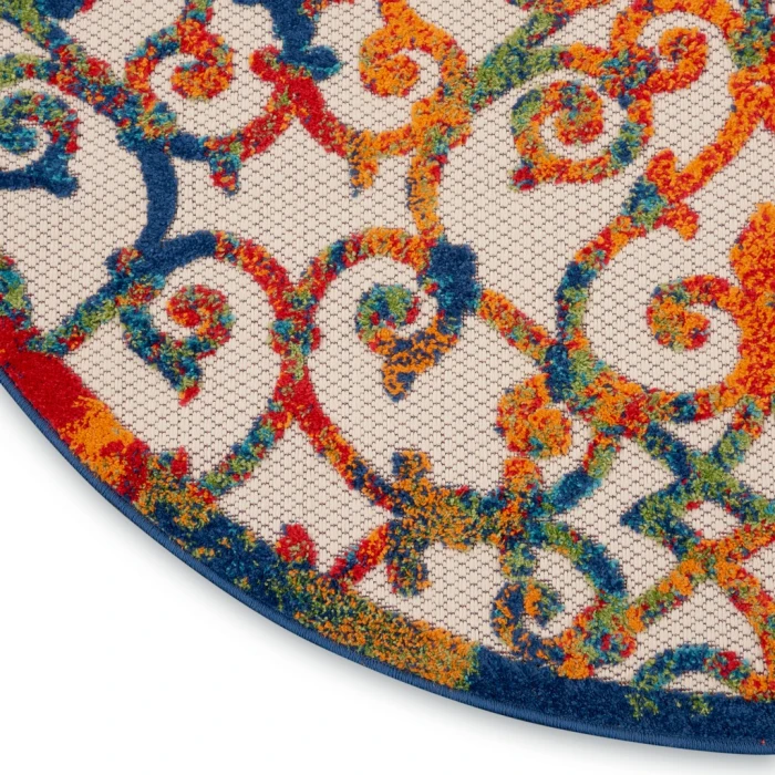 Nourison Aloha Round Area Rug ALH21-Multicolor