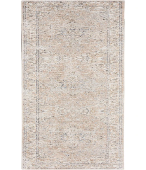 Nourison Astra Machine Washable Beige ASW12 2 ft. X 6 ft. Rectangle Rug