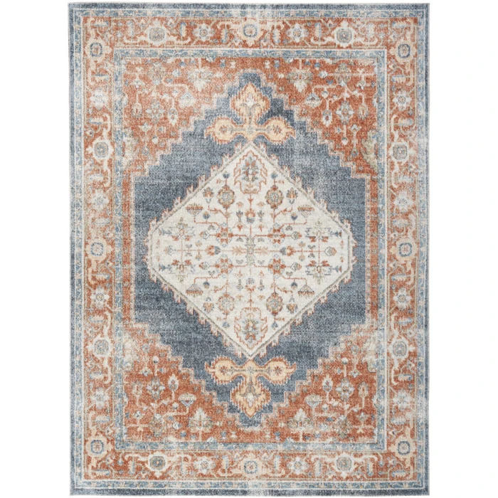 Nourison Astra Machine Washable Area Rug ASW11 Denim Multi