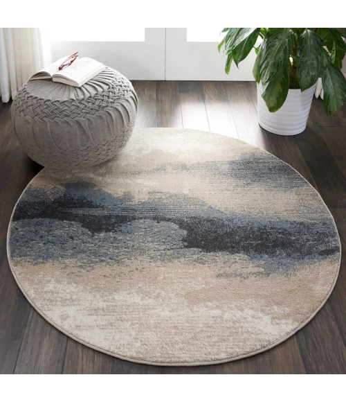 Nourison Maxell Round Area Rug MAE06-Flint