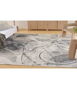 Nourison Home Astra Machine Washable ASW14 Silver Blue 7 ft. 10 in. X 10 ft. Area Rug