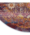 Nourison Vintage Kashan Round Area Rug VKA03-Red/Multicolor
