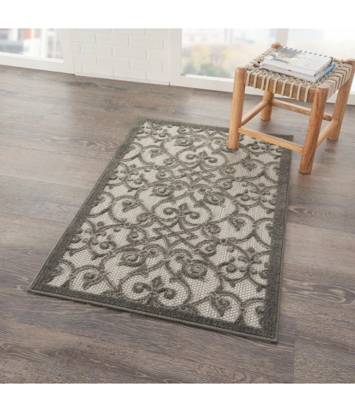 Nourison Aloha Area Rug ALH21-Grey/Charcoal