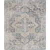 Nourison Home Astra Machine Washable ASW12 Grey Blue 7 ft. 10 in. X 10 ft. Area Rug