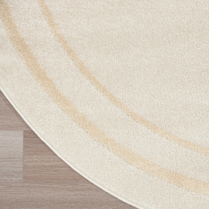 Nourison Home Nourison Essentials Ivory Gold NRE02 6 ft. Round Rug