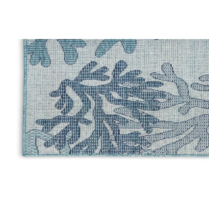 Nourison Garden Oasis Blue GOA05 9 ft. X 12 ft. Rectangle Rug
