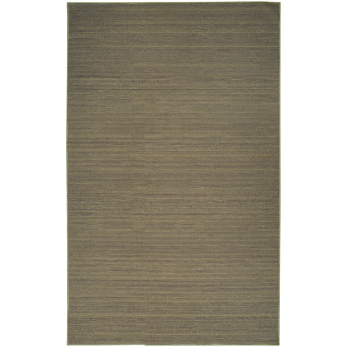 Nourison Washable Essentials Green WAE01 5 ft. 3 in. X 7 ft. 3 in. Rectangle Rug