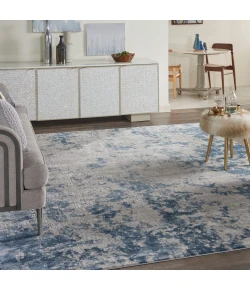 Nourison Home Rustic Textures RUS16 Grey Blue 9 ft. 3 in. X 12 ft. 9 in. Area Rug