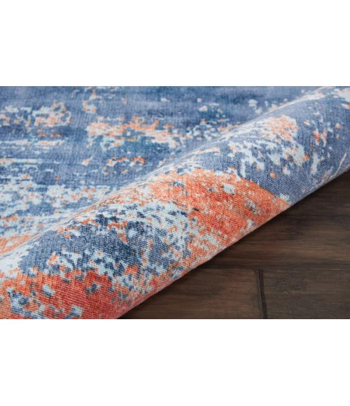 kathy ireland Home Safari Dreams Area Rug KI374-Blue/Brick