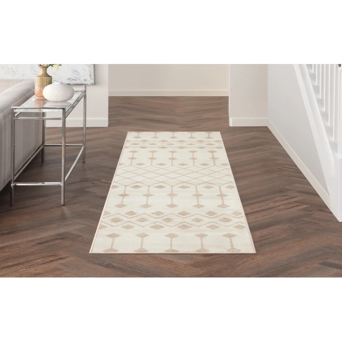 Nourison Grafix Ivory Beige GRF37 2 ft. 3 in. X 7 ft. 6 in. Rectangle Rug
