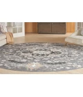 Nourison Elation Grey ETN09 5 ft. 3 in. Round Rug