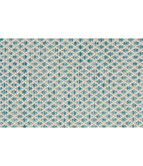Nourison Courtyard Ivory Aqua COU01 5 ft. Square Rug