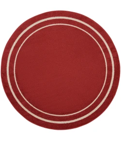 Nourison Home Nourison Essentials NRE02 Brick Ivory 8 ft. Round Area Rug