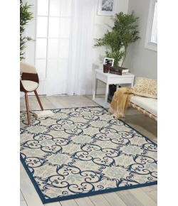 Nourison Home Caribbean CRB02 Ivory Navy 3 ft. 11 in. X 5 ft. 11 in. Area Rug