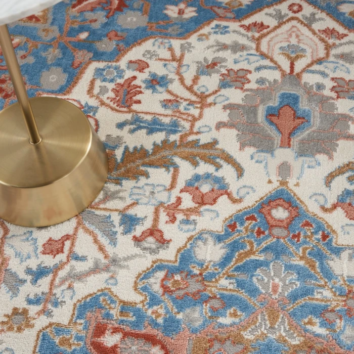 Nourison Elation Area Rug ETN09-Ivory Blue