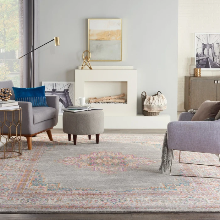 Nourison Passion Area Rug PSN03 Grey 10' x 14'