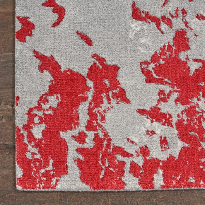 Nourison Twilight Area Rug TWI21 Grey/Red 2'3" x 3'