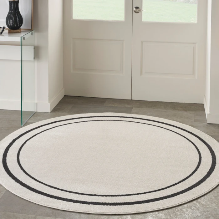 Nourison Nourison Essentials Area Rug NRE02 Ivory/Black