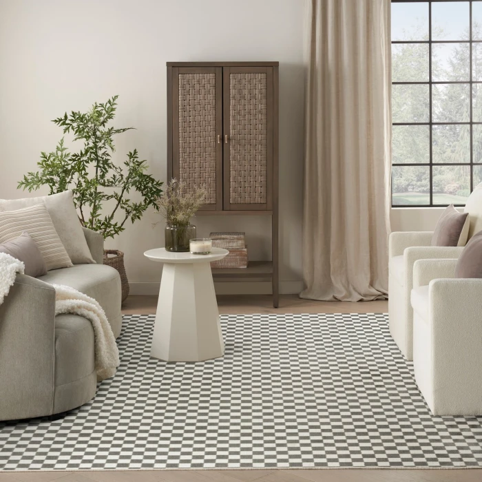 Nourison Serenity Home Ivory Grey SRH09 9 ft. X 12 ft. Rect. Rug