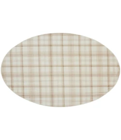 Nourison Home Grafix GRF03 Ivory Beige 8 ft. Round Area Rug