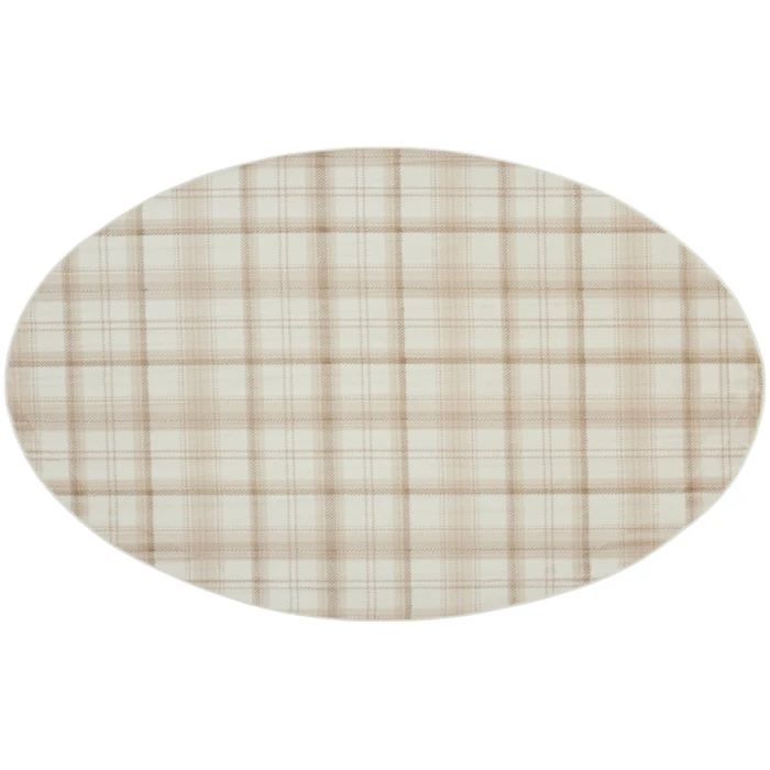 Nourison Grafix Ivory Beige GRF03 8 ft. Round Rug