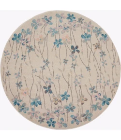 Nourison Home Tranquil TRA04 Ivory 5 ft. 3 in. Round Area Rug