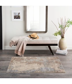 Nourison Home Moroccan Celebration KI386 Grey/Beige 2 ft. 2 in. X 3 ft. 9 in. Area Rug