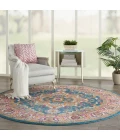 Nourison Passion Area Rug PSN20 Teal Multicolor 8' x ROUND