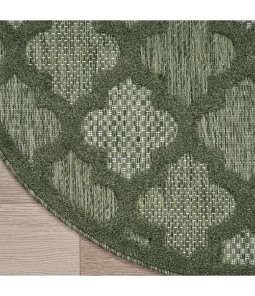 Nourison Home Easy Care Green NES01 8 ft. Round Rug