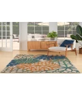 Nourison Aloha Blue Green ALH05 6 ft. X 9 ft. Rectangle Rug
