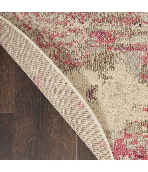 Nourison Celestial Round Area Rug CES02-Ivory/Pink