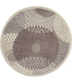 Nourison Home Graphic Illusions GIL04 Grey 4 ft. Round Area Rug