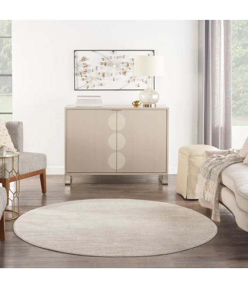 Nourison Essentials Ivory Beige Area Rug NRE01-Ivory Beige