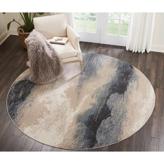 Nourison Maxell Round Area Rug MAE06-Flint