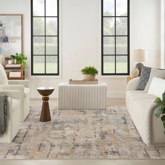Nourison Quarry Beige Grey QUA01 8 ft. X 10 ft. Rect. Rug
