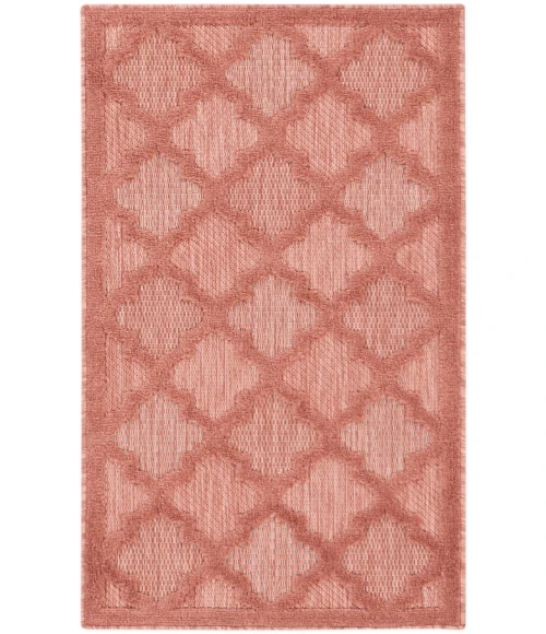 Nourison Easy Care Coral Orange NES01 2 ft. X 4 ft. Rectangle Rug