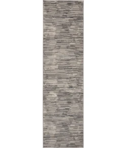 Michael Amini MA90 Uptown UPT01 Grey/Ivory 2 ft. 2 in. X 7 ft. 6 in. Area Rug