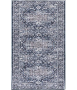 Nourison Home New Concept Washables SR101 Ivory Navy 2 ft. X 6 ft. Area Rug