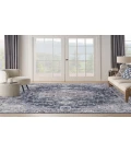Nicole Curtis Machine Washable Series 1 Ivory Navy SR101 10 ft. X 14 ft. Rectangle Rug