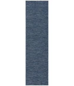 Nourison Home Washable Solutions WSL01 Navy Blue 2 ft. 2 in. X 8 ft. Area Rug