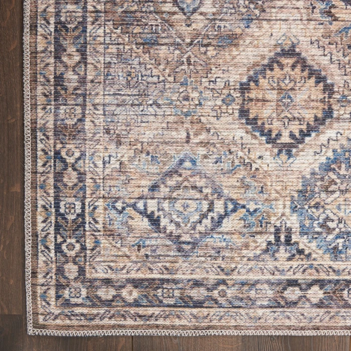 Nicole Curtis Machine Washable Series 1 Area Rug SR103 Ivory/Latte 4' x 6'